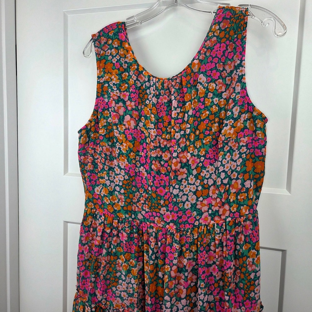 J.Crew Womens Floral Tiered Midi Dress in Micro Meadow Print Size Medium - Picture 4 of 13